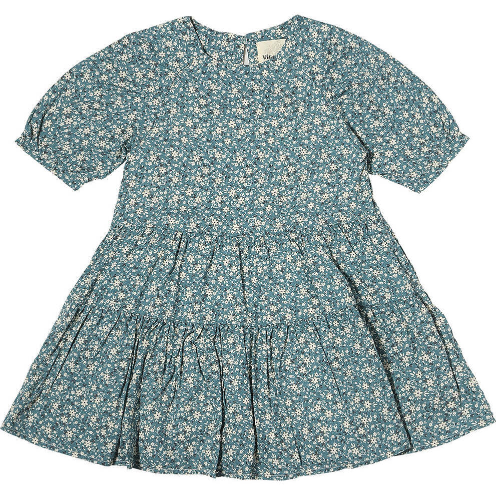 Alice Ditsy Floral Print 2-Tiered Peasant Dress, Evermore - Dresses - 1