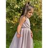 London Stripped Sleeveless Pleated Dress, Blush & Sparkle - Dresses - 2