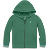 Stripe Trim Zip Hoodie, Chive - Jackets - 1 - thumbnail