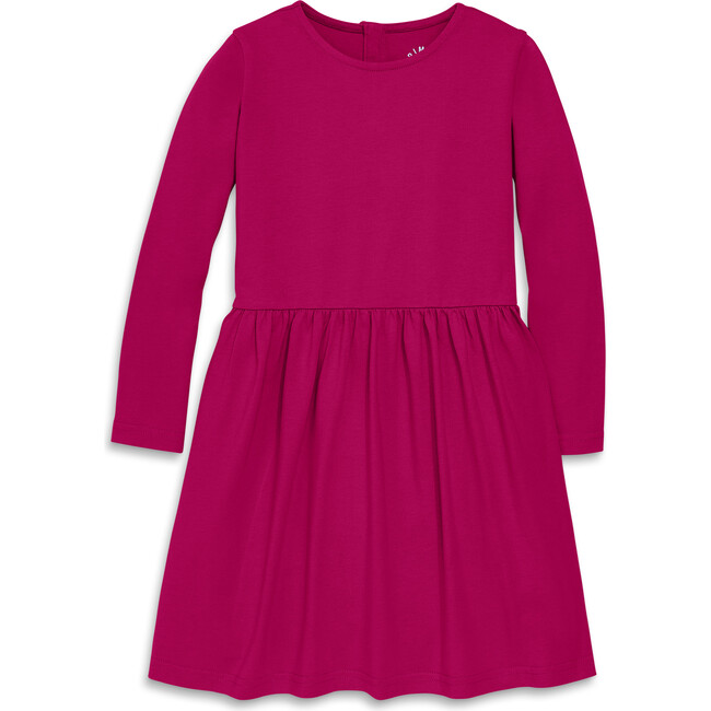 Long Sleeve Perfect Pocket Dress, Raspberry