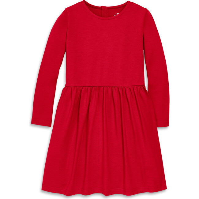 Long Sleeve Perfect Pocket Dress, Cherry