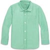 Long Sleeve Button Down In Stripe, Green Apple White Vertical Stripe - Button Downs - 1 - thumbnail