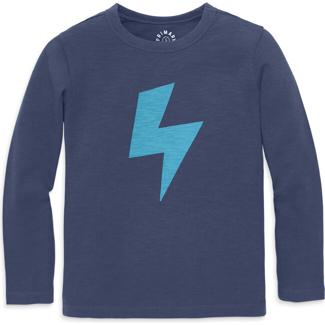 Long Sleeve Bolt Tee, Sunwashed Navy Bolt