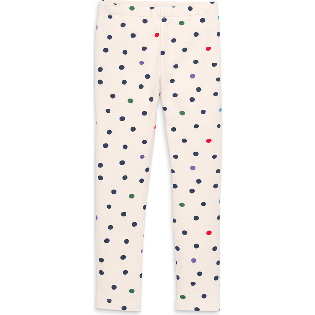 Cozy Stretch French Terry Legging In Confetti Dots, Oat Confetti Dots