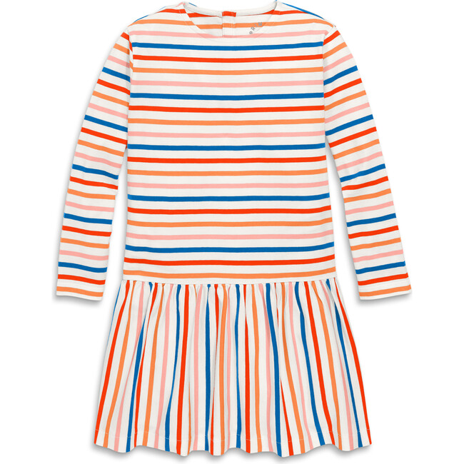 Explorer Dress In Multi Stripe, Ivory Tonal Stripe