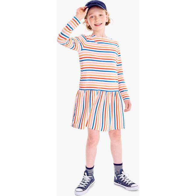 Explorer Dress In Multi Stripe, Ivory Tonal Stripe - Dresses - 2