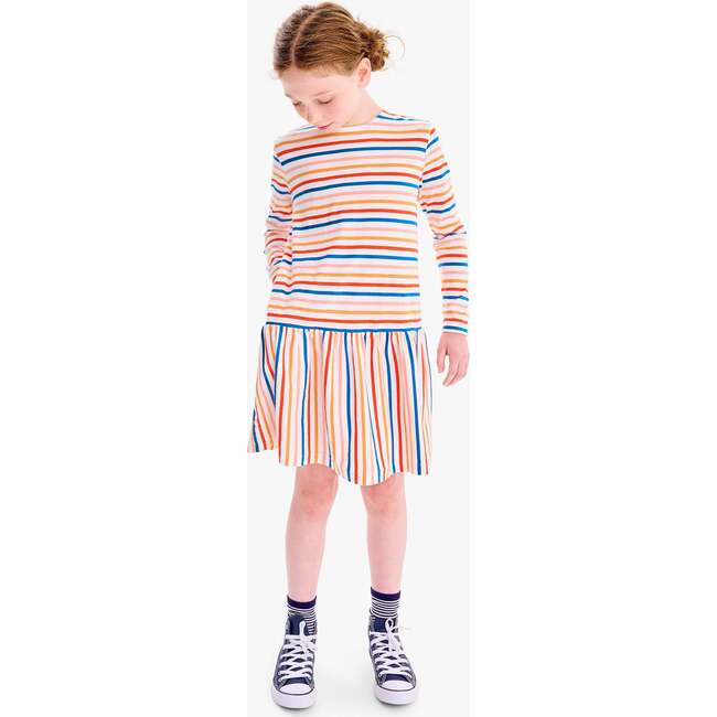 Explorer Dress In Multi Stripe, Ivory Tonal Stripe - Dresses - 4