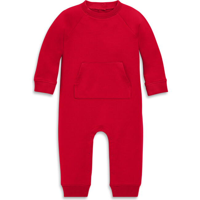 Baby Sweatshirt Romper, Cherry