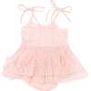 Infant Dotted Mesh Pointelle Ballet Dress, Pale Pink - Dresses - 2