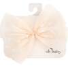 Dotted Mesh Bow Nylon Headband, Natural - Headbands - 1 - thumbnail