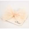 Dotted Mesh Bow Nylon Headband, Natural - Headbands - 2