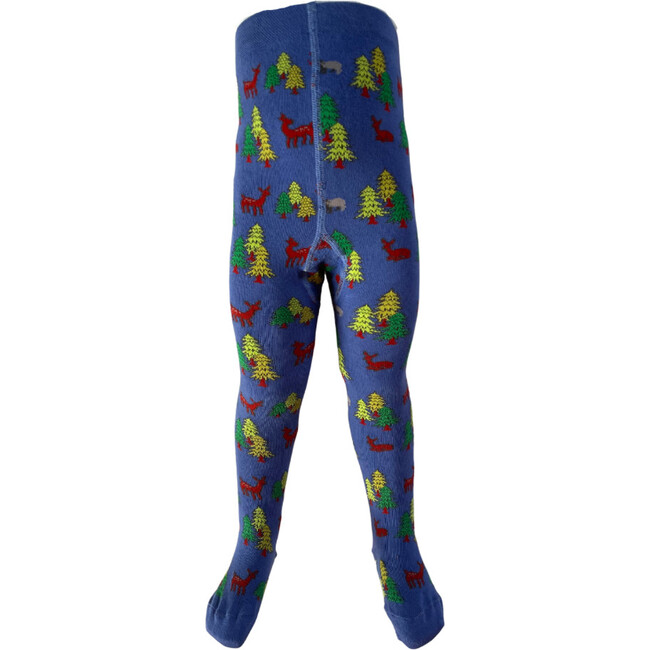 Elk Footed Tights, Blue & Multicolors