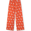 Poule Woven Striped Relaxed Fit Palazzo Pants, Red - Pants - 2