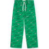 Pigeon Woven Dots Relaxed Fit Pants, Green - Pants - 1 - thumbnail