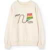 Carabe Knit Regular Fit Sweatshirt, White - Sweaters - 1 - thumbnail