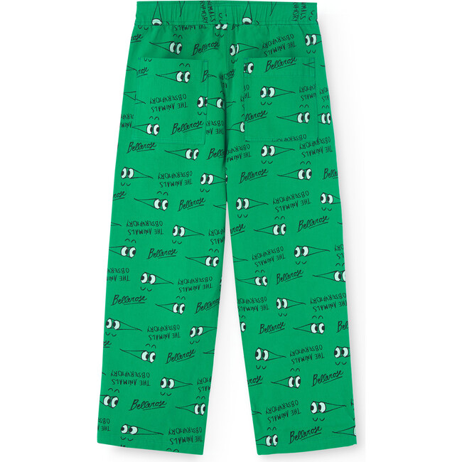 Pigeon Woven Dots Relaxed Fit Pants, Green - Pants - 2