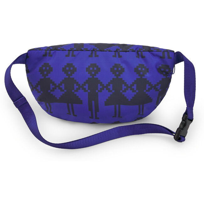 Kids Hoazin Woven Front Zip Waist Belt Fanny Pack, Purple - Bags - 2