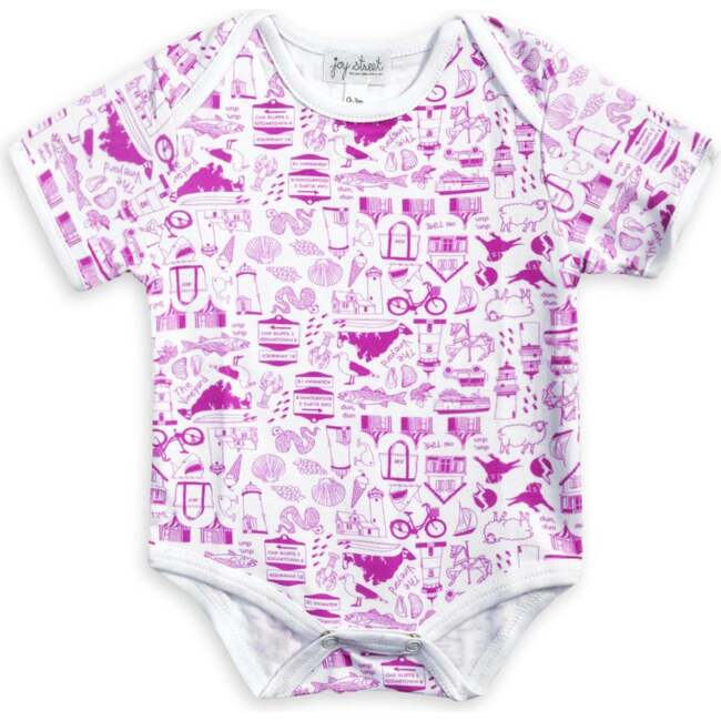 Martha's Vineyard Short Sleeve Baby Bodysuit, Violet