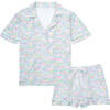 Palm Beach Women's Button Front Short Pajama Set, Multi - Pajamas - 1 - thumbnail