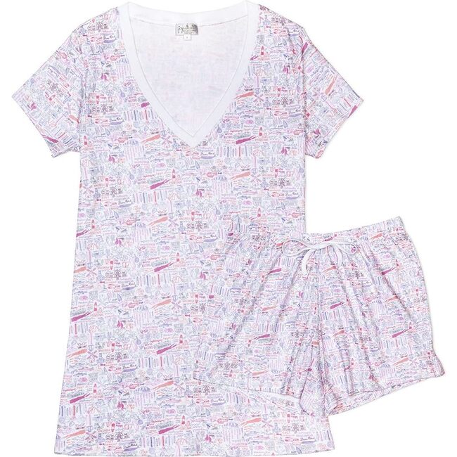 Hamptons Women's Short Pajama Set, Pink