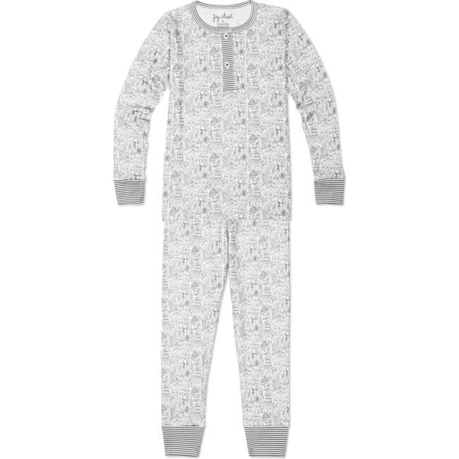 Chicago Two Piece Kids Pajamas, Gray