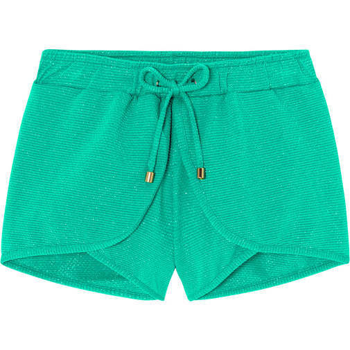 Bahamas Cord Swim Shorts, Peacock Green & Gold - Shorts - 1