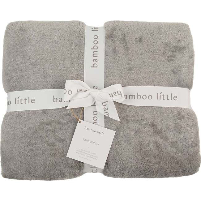 Plush Blanket, Gray - Blankets - 2