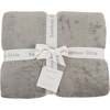 Plush Blanket, Gray - Blankets - 2