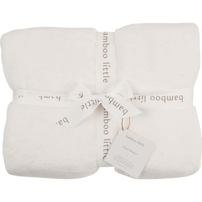 Plush Blanket, Cream - Blankets - 2