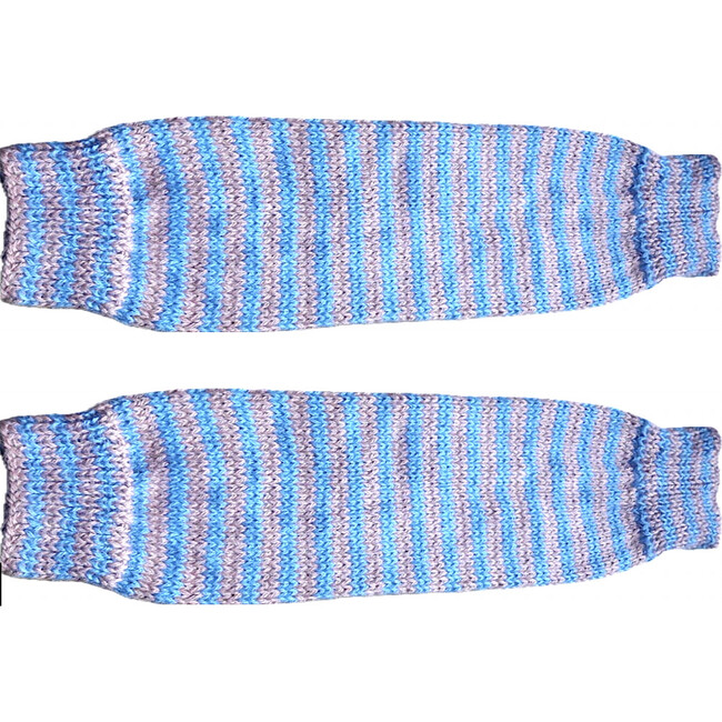 Striped Leg Warmers, Blue & Pink