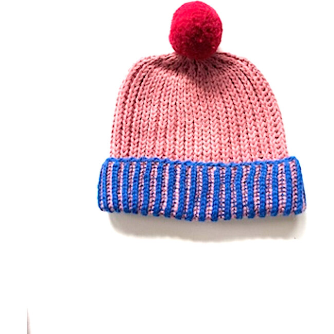 Hand-Knit Pom Hat, Sherberry