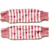 Dotted & Striped Knit Leg Warmers, Pink - Leg Warmers - 1 - thumbnail