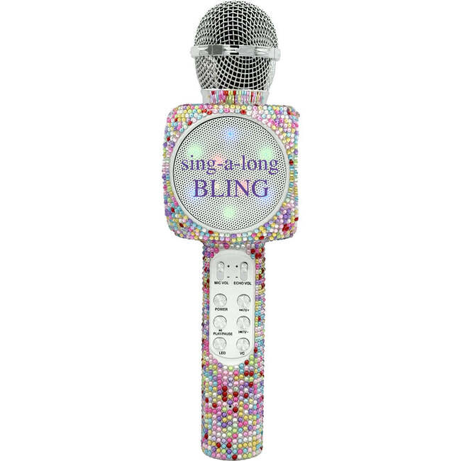 Confetti Bling Karaoke Microphone & Bluetooth Speaker