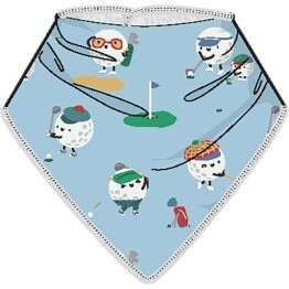 Golf Club Pro Bandana Bib, Blue - Bibs - 1