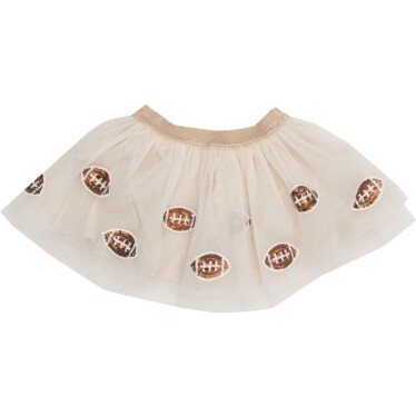 Footballs Tutu Skirt, Oatmeal