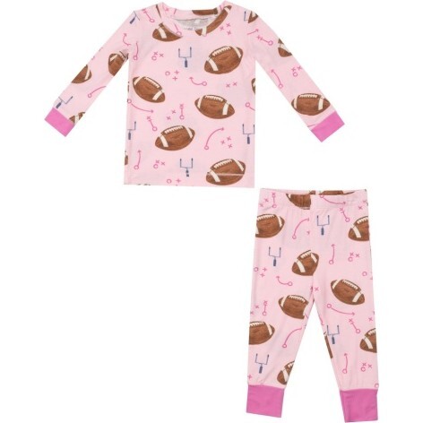 Footballs L/S Loungewear Set, Pink