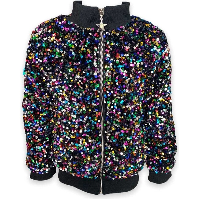 Shimmering Stardust Sequin Bomber