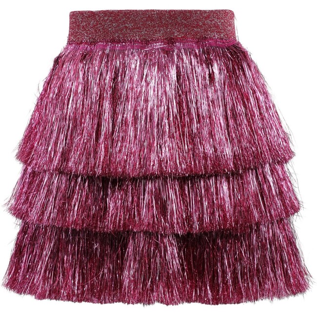 Hot Pink Shimmer Tinsel Party Skirt