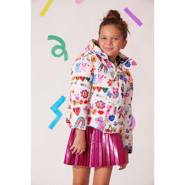 Good Vibes Doodle Art Puffer - Jackets - 2