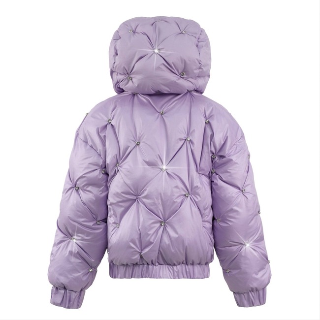 Lavender Sparkle Gem Puffer - Jackets - 2