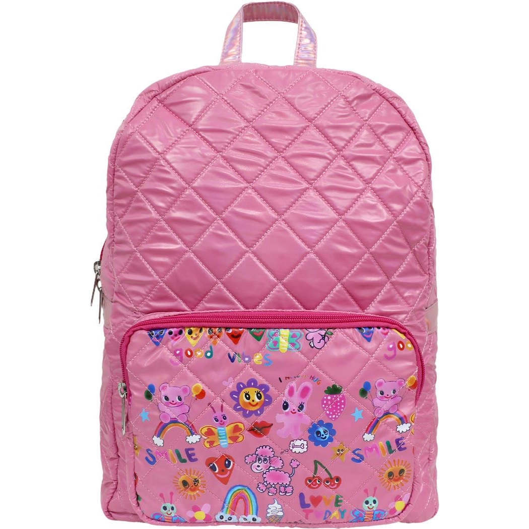 Doodle Art Quilted Backpack - Bags - 1