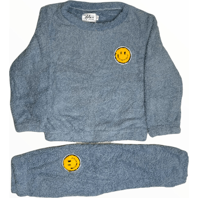 Blue Bright Smile Patch Fuzzy Set