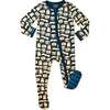 Soft & Stretchy Zipper Footie, Halloween Skeletons - Footie Pajamas - 1 - thumbnail