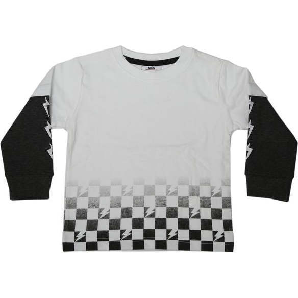 Kids Long Sleeve Thermal 2FER Tee, Electric Checker Bolts