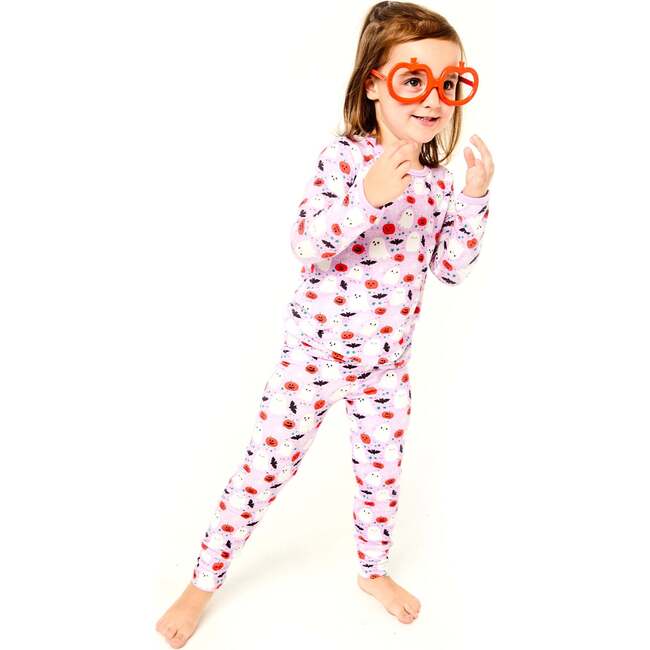 Long Sleeve Pajama Set, Halloween Ghosts - Pajamas - 3