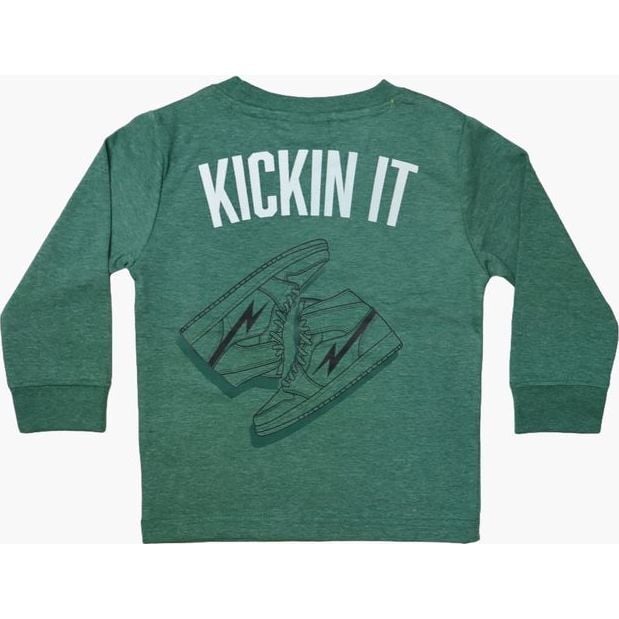 Kids Long Sleeve Tee, Kickin It - Shirts - 2