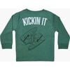 Kids Long Sleeve Tee, Kickin It - Shirts - 2