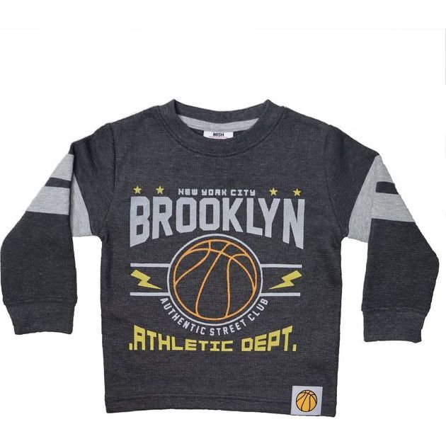 Kids Long Sleeve Thermal Tee, Brooklyn Athletic Dept