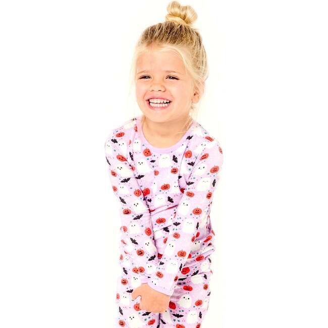 Long Sleeve Pajama Set, Halloween Ghosts - Pajamas - 4