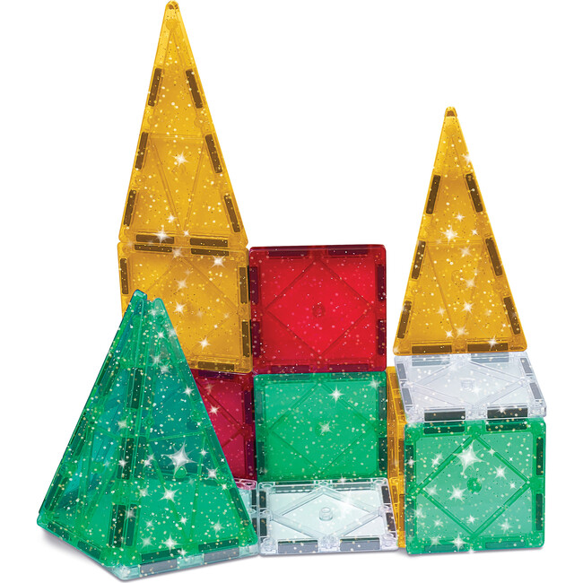 Crayola Holiday Glitter 14-Piece Starter Set - Magnetic Tiles - 2